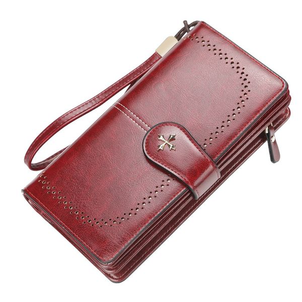 2022 large women cool wallets name engraving hollow out long wallet fashion pu leather card holder wallet, Red;black
2022 large women cool wallets name engraving hollow out long wallet fashion pu leather card holder wallet, Red;black