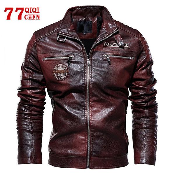 men's leather faux jacket men winter fleece motorcycle pu leahter jacket male stand collar casual windbreaker ropa de hombre slim coat, Black
men's leather faux jacket men winter fleece motorcycle pu leahter jacket male stand collar casual windbreaker ropa de hombre slim coat, Black