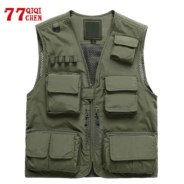 men's vests multi-pocket mesh men plus size 7xl summer breathable mens pography waistcoat quick dry fishing brand colete mascul 221122, Black;white
men's vests multi-pocket mesh men plus size 7xl summer breathable mens pography waistcoat quick dry fishing brand colete mascul 221122, Black;white