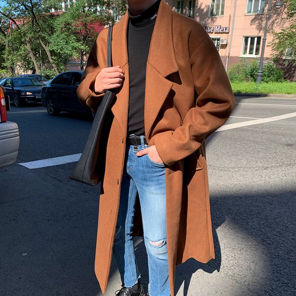 men's wool blends 2023 men's autumn and winter mid long loose korean fashion woolen solid single breasted coat windbreaker s154 22, Black
men's wool blends 2023 men's autumn and winter mid long loose korean fashion woolen solid single breasted coat windbreaker s154 22, Black