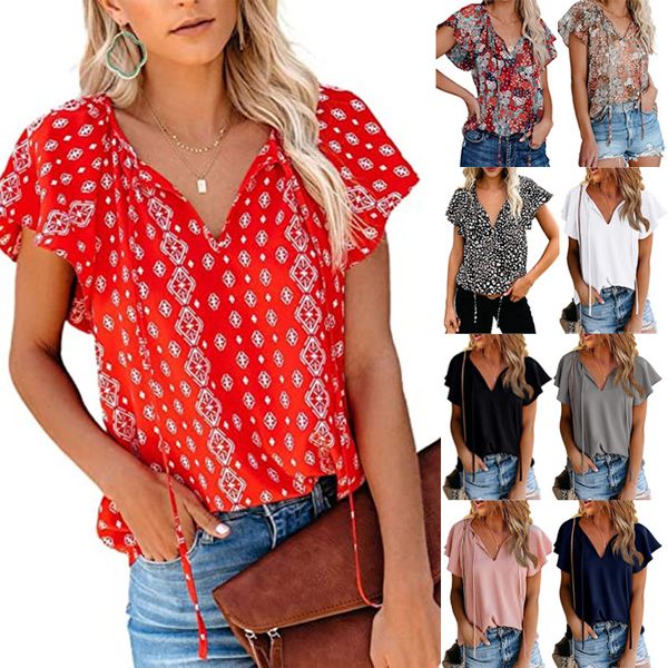 Women' T-Shirt summer new European and American broken flower print shirt V-neck short sleeve T-shirt women, Black
Women' T-Shirt summer new European and American broken flower print shirt V-neck short sleeve T-shirt women, Black