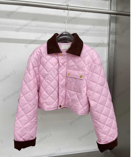 brand womens jacket plaid corduroy lapels short jackets front pocket hardware button trim quilted warm coats autumn winter temperament women, Black;brown
brand womens jacket plaid corduroy lapels short jackets front pocket hardware button trim quilted warm coats autumn winter temperament women, Black;brown