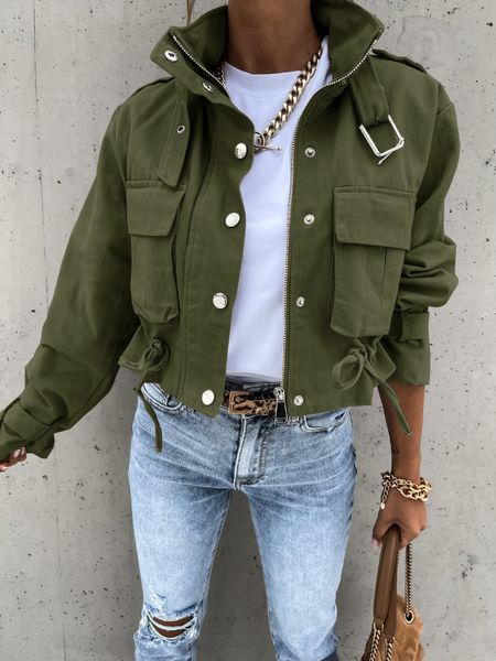 women's jackets winter jacket women streetwear long sleeve bomber trending products clothes coats short tooling style locomotive 221122, Black;brown
women's jackets winter jacket women streetwear long sleeve bomber trending products clothes coats short tooling style locomotive 221122, Black;brown