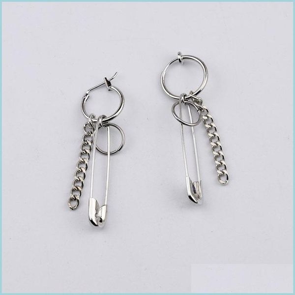dangle chandelier safety pin earrings hoop chains clip on fashion jewelry women earring men hip hop gift drop delivery dhhfv, Silver
dangle chandelier safety pin earrings hoop chains clip on fashion jewelry women earring men hip hop gift drop delivery dhhfv, Silver