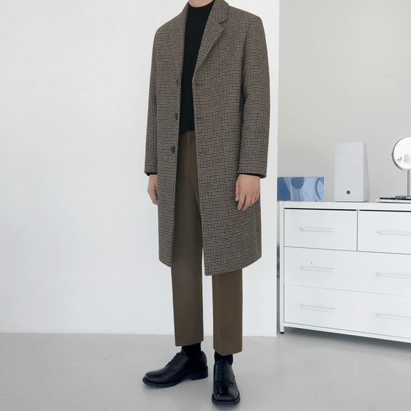 men's wool blends fashion casual men's streetwear fit winter loose houndstooth plaid mid length woolen coat for male windbreaker l, Black
men's wool blends fashion casual men's streetwear fit winter loose houndstooth plaid mid length woolen coat for male windbreaker l, Black