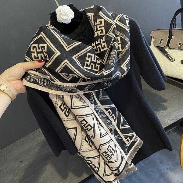 geometric doublesided cashmere shawl scarf for women to keep warm and cold in autumn and winter lengthened and thickened scarf, Blue;gray
geometric doublesided cashmere shawl scarf for women to keep warm and cold in autumn and winter lengthened and thickened scarf, Blue;gray