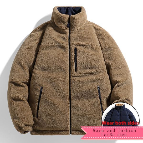 men's leather faux leather korean double-sided coat in autumn winter adding plush jacket for men's wear thickening cotton-padded c, Black
men's leather faux leather korean double-sided coat in autumn winter adding plush jacket for men's wear thickening cotton-padded c, Black