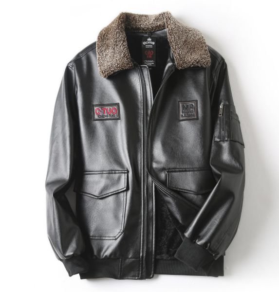 Pilot motorcycle leather jacket men's loose fall Korean version handsome black baseball uniform
Pilot motorcycle leather jacket men's loose fall Korean version handsome black baseball uniform