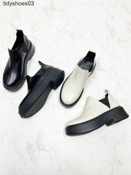 dress shoes high set version the row women designers rois chelsea minimal short boots leather round toe nude boots size 34-39, Black
dress shoes high set version the row women designers rois chelsea minimal short boots leather round toe nude boots size 34-39, Black