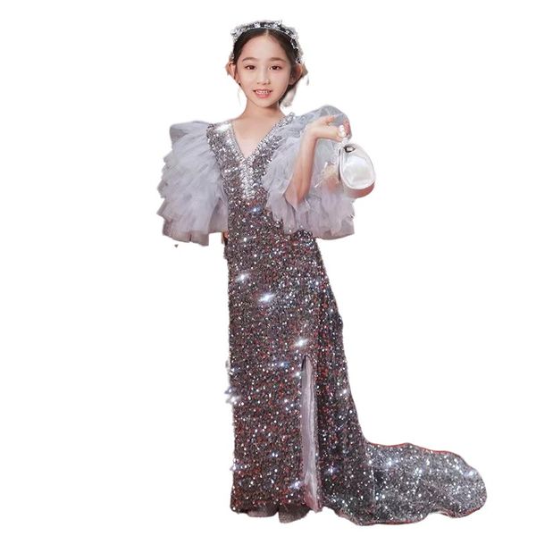 2022 flower girl dresses jewel neck ball gown lace appliques crystal beads sweep train side split kids girls pageant dress sequined birthday, White;blue
2022 flower girl dresses jewel neck ball gown lace appliques crystal beads sweep train side split kids girls pageant dress sequined birthday, White;blue