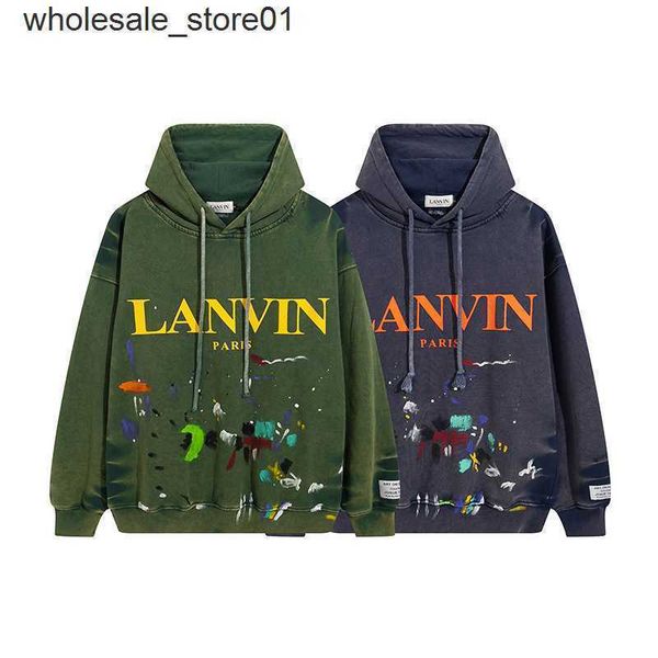 men's hoodies sweatshirts galery dept designer fashion brand hand painted graffiti splash wash letter print hoodie, Black
men's hoodies sweatshirts galery dept designer fashion brand hand painted graffiti splash wash letter print hoodie, Black