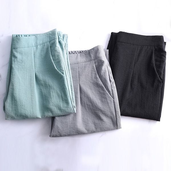 women's pants capris spring summer linen harem pants plus size s-5xl casual elastic waist straight ankle-length solid ol female trouser, Black;white
women's pants capris spring summer linen harem pants plus size s-5xl casual elastic waist straight ankle-length solid ol female trouser, Black;white