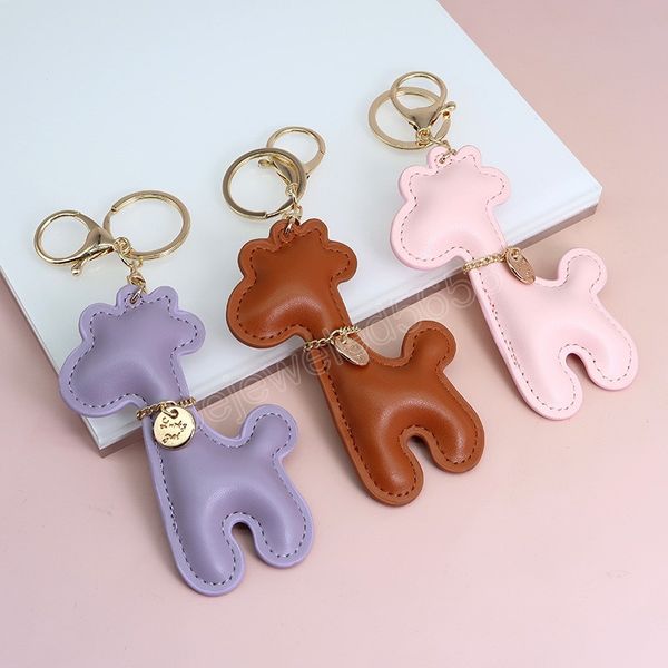 cute giraffe leather tassel keychain cartoon cute keyring fashion couple bag ornament key chain car pendant accessories gift, Silver
cute giraffe leather tassel keychain cartoon cute keyring fashion couple bag ornament key chain car pendant accessories gift, Silver