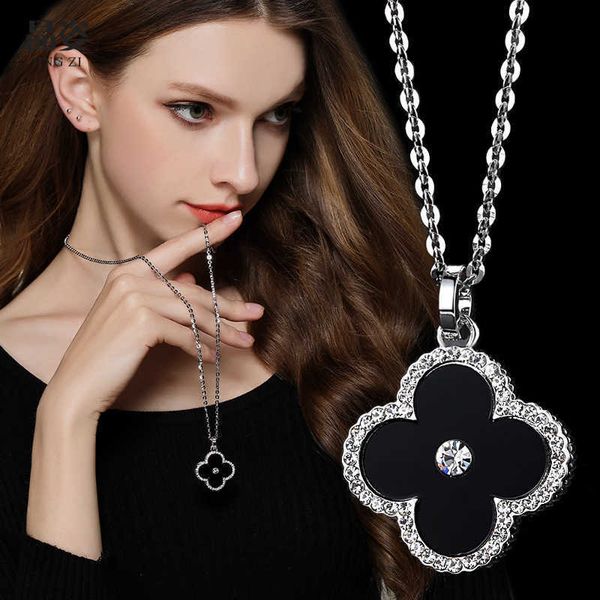 pendant necklaces strands strings temperament four leaf exaggerated sweater chain length 2022 new versatile autumn and winter necklace acces, Silver
pendant necklaces strands strings temperament four leaf exaggerated sweater chain length 2022 new versatile autumn and winter necklace acces, Silver
