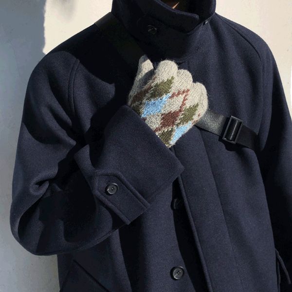 men's wool blends trend lengthening business casual elegant fashion advanced stand collar slim wool men's woolen coat s62 221122, Black
men's wool blends trend lengthening business casual elegant fashion advanced stand collar slim wool men's woolen coat s62 221122, Black