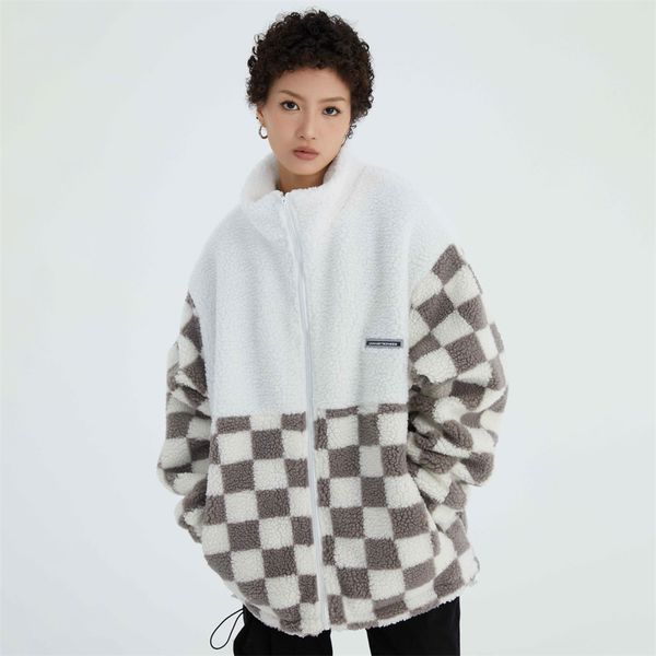 new pattern couples autumn winter fleece coats warm thick high street cotton jacket lattice splicing trend clothes fashion cotton jackets ct, Black;brown
new pattern couples autumn winter fleece coats warm thick high street cotton jacket lattice splicing trend clothes fashion cotton jackets ct, Black;brown