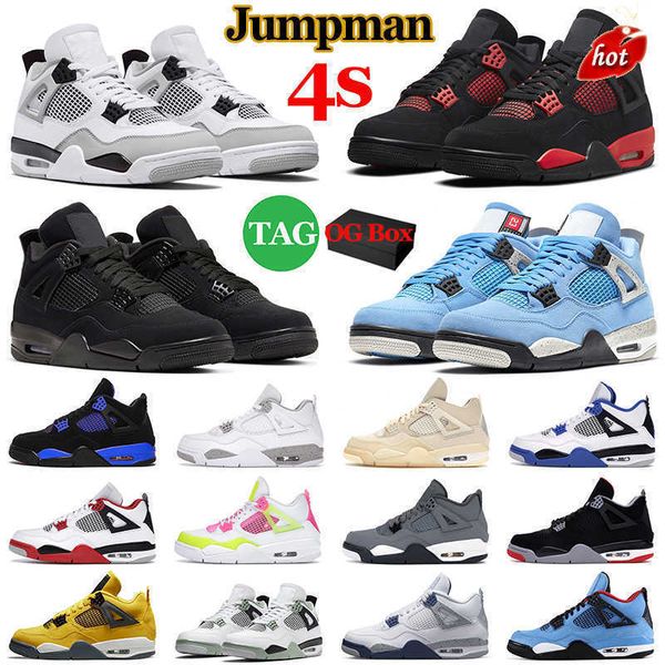 new with box 4 mens basketball shoes military black cat jumpman 4s retro red thunder university blue white oreo sail men womens trainers spo
new with box 4 mens basketball shoes military black cat jumpman 4s retro red thunder university blue white oreo sail men womens trainers spo