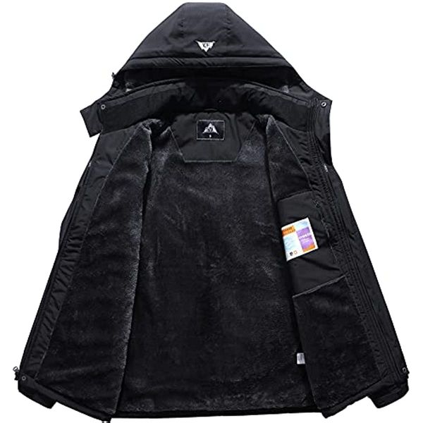 European and American new men's ski jacket men's windbreaker warm jacket waterproof, Black
European and American new men's ski jacket men's windbreaker warm jacket waterproof, Black