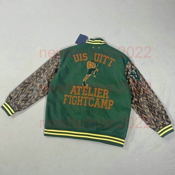 2023 hoodies sweatshirts for women and men monogrames embossed leather and wool blouson cashgora varsity jacket embroidered souvenir jackets, Black
2023 hoodies sweatshirts for women and men monogrames embossed leather and wool blouson cashgora varsity jacket embroidered souvenir jackets, Black
