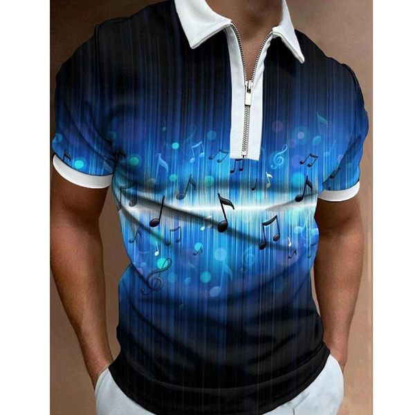 men's polos fashion mens clothes polo shirts casual turndown collar zipper designer musical note print short sleeve tee shirt men polo, White;black
men's polos fashion mens clothes polo shirts casual turndown collar zipper designer musical note print short sleeve tee shirt men polo, White;black