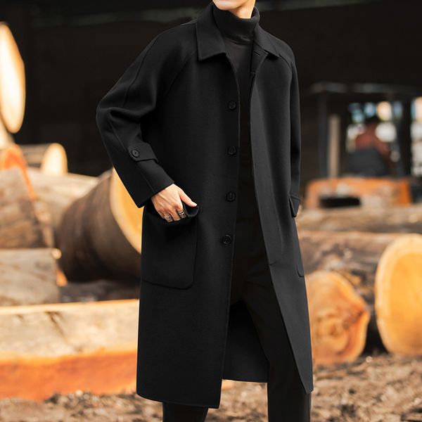 men's wool blends fashion men's autumn winter woolen coat highend cashmere long thick handsome business woolen coat s93 221122, Black
men's wool blends fashion men's autumn winter woolen coat highend cashmere long thick handsome business woolen coat s93 221122, Black