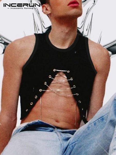men' tank incerun men tank oneck lace up hollow out skinny solid streetwear sleeveless fashion vests men crop s5xl 221122, White;black
men' tank incerun men tank oneck lace up hollow out skinny solid streetwear sleeveless fashion vests men crop s5xl 221122, White;black