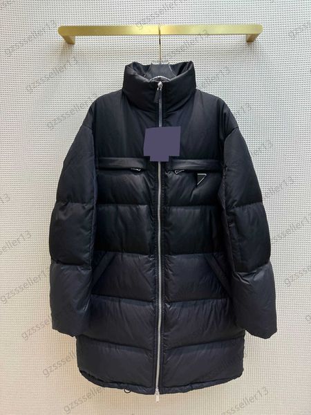 puffer coat womens down parkas chest triangle logo embellishment zipper pockets winter coats straight loose medium length jacket style women, Black
puffer coat womens down parkas chest triangle logo embellishment zipper pockets winter coats straight loose medium length jacket style women, Black