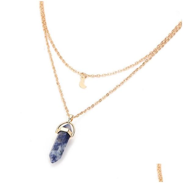 pendant necklaces hexagonal chakras stone pendants crystal shape gemstone pendant necklaces pointed quartz double layer chain neckla dh1zg, Silver
pendant necklaces hexagonal chakras stone pendants crystal shape gemstone pendant necklaces pointed quartz double layer chain neckla dh1zg, Silver