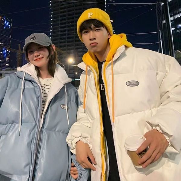 men's down parkas winter pu leathe jacket men women streetwear long sleeve white blue black cardigan zip up couple coat men's clot
men's down parkas winter pu leathe jacket men women streetwear long sleeve white blue black cardigan zip up couple coat men's clot