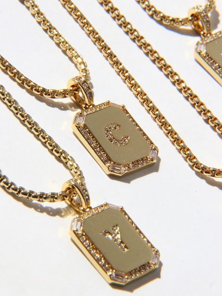 chokers brass with 18k gold zircon letter pendant necklaces women jewelry punk party t show designer club ins rare japan korean 221121, Golden;silver
chokers brass with 18k gold zircon letter pendant necklaces women jewelry punk party t show designer club ins rare japan korean 221121, Golden;silver