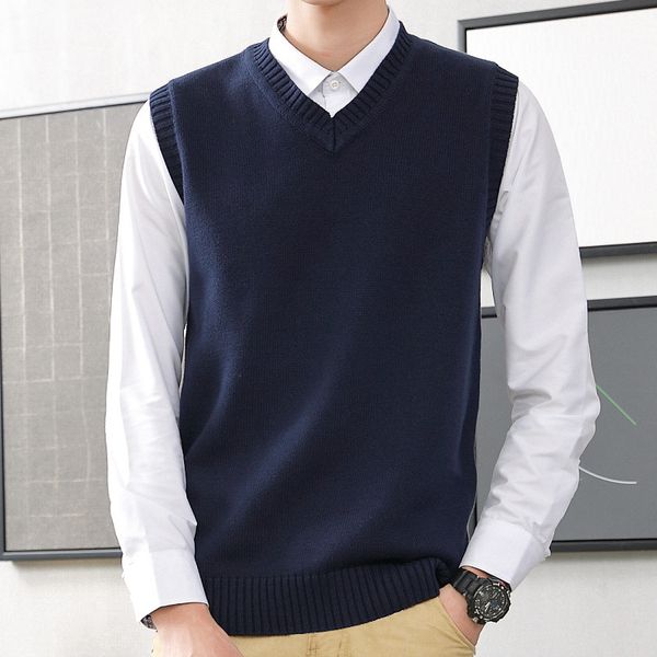 Autumn Korean Vest Sweater V-Neck Pullover Men' Knitwear Casual Slim Workwear Sleeveless vest for men, Dark grey
Autumn Korean Vest Sweater V-Neck Pullover Men' Knitwear Casual Slim Workwear Sleeveless vest for men, Dark grey