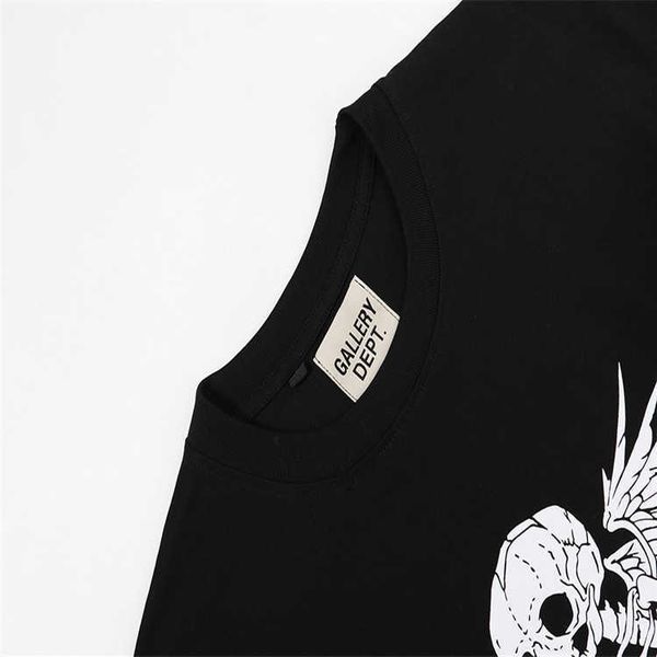 men t-shirt gall dep cotton fashion designer casual angel skull wings rose stamping letter print men's women's short sleeve round, White;black
men t-shirt gall dep cotton fashion designer casual angel skull wings rose stamping letter print men's women's short sleeve round, White;black