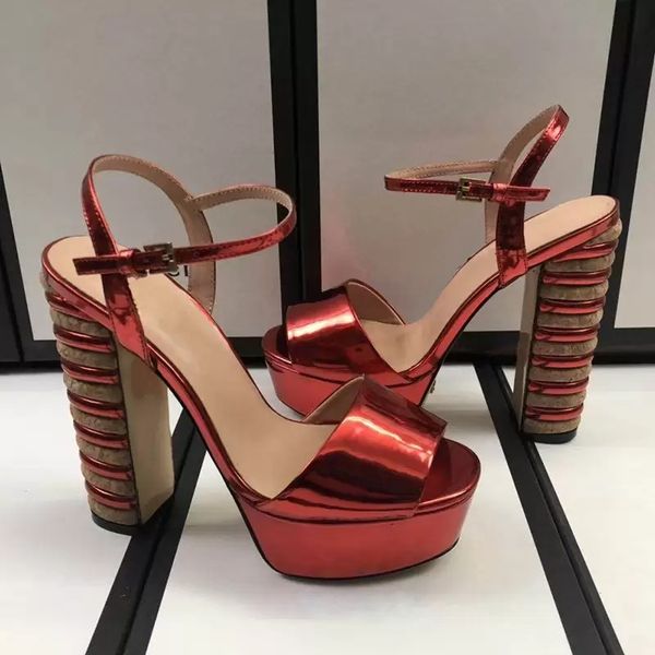 heeled sandals summer shoes platform womens luxury designer patent leather ankle wrap chunky heel cool colorful heels classics sandal 35-41, Black
heeled sandals summer shoes platform womens luxury designer patent leather ankle wrap chunky heel cool colorful heels classics sandal 35-41, Black