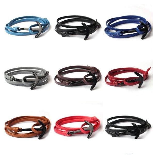 charm bracelets mticolor leather bracelet handmade genuine cuff wrap bracelets adjustable ship anchor jewelry drop delivery dhfab, Golden;silver
charm bracelets mticolor leather bracelet handmade genuine cuff wrap bracelets adjustable ship anchor jewelry drop delivery dhfab, Golden;silver