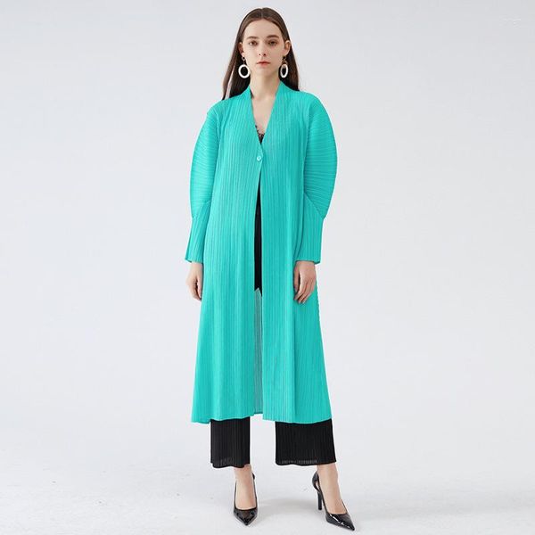 women's trench coats miyake pleated green long windbreaker fall winter korean ins style single button loose coat women jackets, Tan;black
women's trench coats miyake pleated green long windbreaker fall winter korean ins style single button loose coat women jackets, Tan;black