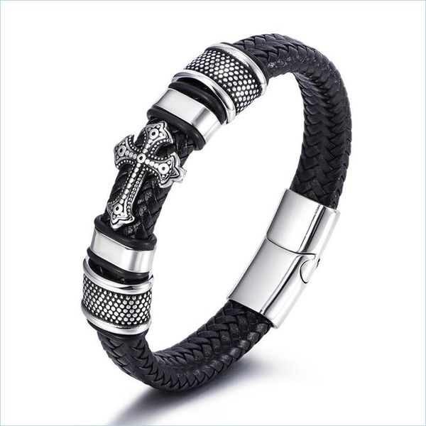 charm bracelets leather woven cross mens bracelet stainless steel button hip hop bracelets wristband bangle cuff fashion jewelry gif dheuf, Golden;silver
charm bracelets leather woven cross mens bracelet stainless steel button hip hop bracelets wristband bangle cuff fashion jewelry gif dheuf, Golden;silver