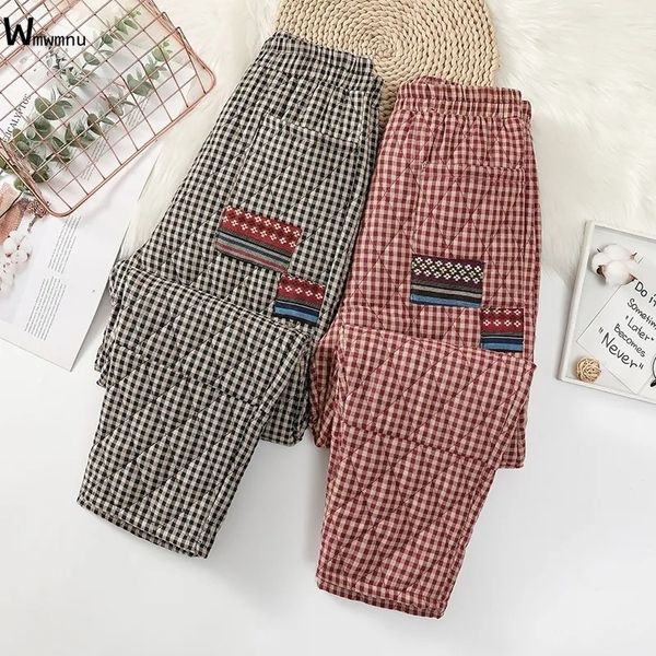 women's pants capris loose elastic high waist warm cotton pantalones mother's casual quilted thicken vintage patchwork plaid winte, Black;white
women's pants capris loose elastic high waist warm cotton pantalones mother's casual quilted thicken vintage patchwork plaid winte, Black;white