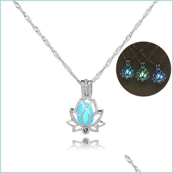 pendant necklaces glow in the dark lotus pendant necklaces luminous flower locket cage necklace women fashion jewelry drop delivery p dhl6z, Silver
pendant necklaces glow in the dark lotus pendant necklaces luminous flower locket cage necklace women fashion jewelry drop delivery p dhl6z, Silver