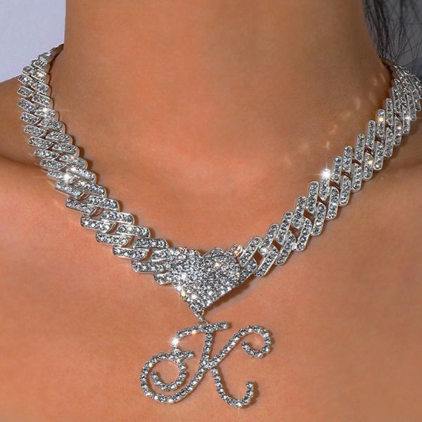 chokers a z initial necklace jewelry luxury pendant hip hop choker punk letter heart heavy cuban link chain iced out 221121, Golden;silver
chokers a z initial necklace jewelry luxury pendant hip hop choker punk letter heart heavy cuban link chain iced out 221121, Golden;silver
