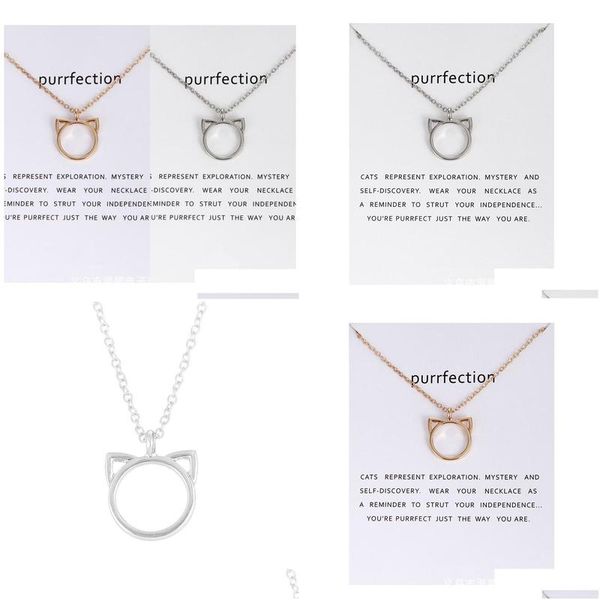 pendant necklaces two tone cat ear pendant necklace kitten animal charm necklaces with mes card fashion jewellery drop delivery jewe dhnfq, Silver
pendant necklaces two tone cat ear pendant necklace kitten animal charm necklaces with mes card fashion jewellery drop delivery jewe dhnfq, Silver