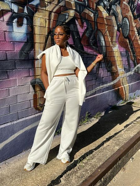 women's two piece pants chic three 3 piece sets womens outfits autumn clothes pullover sweatshirt crop tank vest long pants suit tracks, White
women's two piece pants chic three 3 piece sets womens outfits autumn clothes pullover sweatshirt crop tank vest long pants suit tracks, White