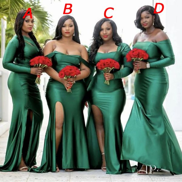 2023 dark green mermaid bridesmaid dresses straps off the shoulder long sleeves floor length custom made maid of honor gown country wedding, White;pink
2023 dark green mermaid bridesmaid dresses straps off the shoulder long sleeves floor length custom made maid of honor gown country wedding, White;pink