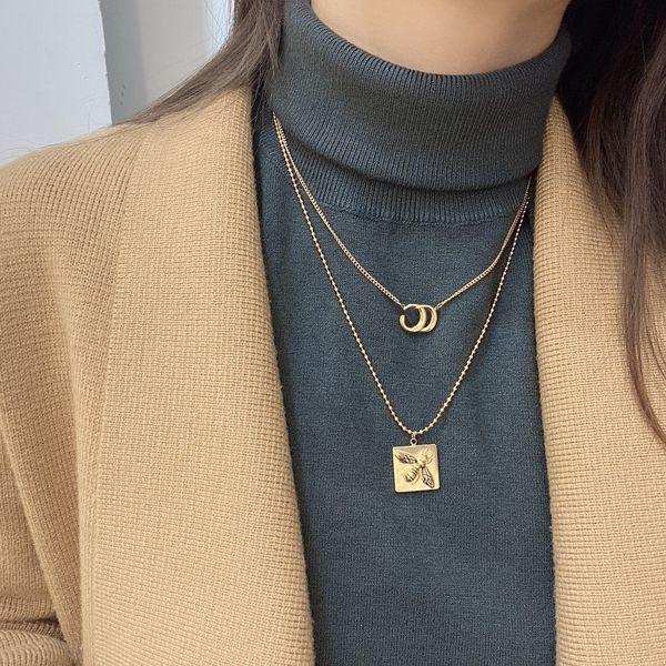fashion design letter pendant exquisite high end gilded necklace luxury jewelry long chain designer accessories party wedding selected coupl, Silver
fashion design letter pendant exquisite high end gilded necklace luxury jewelry long chain designer accessories party wedding selected coupl, Silver