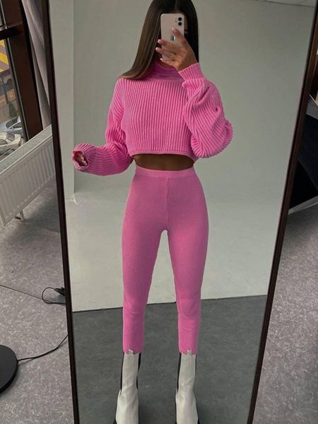 women's two piece pants streetwear knitting two 2 piece sets womens outfits fall clothing turtleneck pullover sweater crop long pants s, White
women's two piece pants streetwear knitting two 2 piece sets womens outfits fall clothing turtleneck pullover sweater crop long pants s, White
