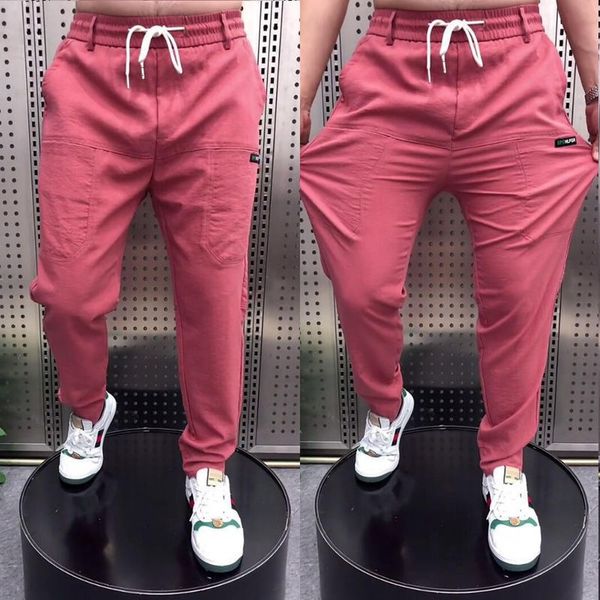 men s pants skinny lightweight thin breathe fashion clothing drawstring sweatpants slim fit casual clothes for 221123, Black 
men s pants skinny lightweight thin breathe fashion clothing drawstring sweatpants slim fit casual clothes for 221123, Black