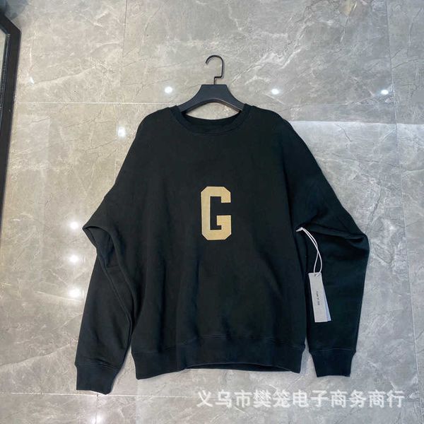 men's hoodie ess of god fog season 7 main line chaogao street loose large g letter round neck pullover male couple, Black
men's hoodie ess of god fog season 7 main line chaogao street loose large g letter round neck pullover male couple, Black
