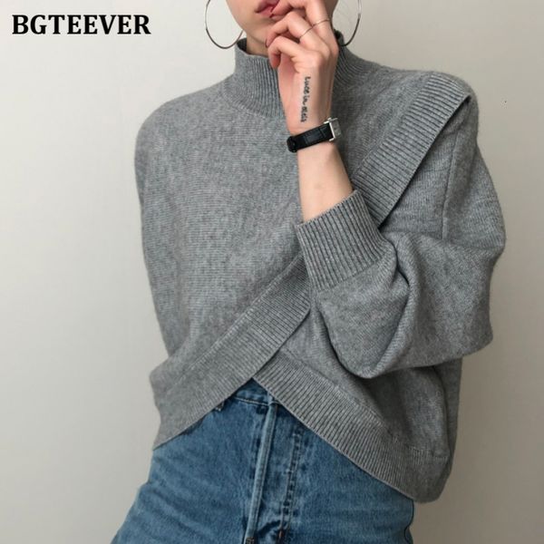 women's sweaters bgteever fashion half-turtleneck women sweater jumpers autumn winter knitwear cross split loose female knitted pullove, White;black
women's sweaters bgteever fashion half-turtleneck women sweater jumpers autumn winter knitwear cross split loose female knitted pullove, White;black