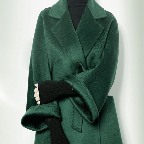 women' blends autumn and winter water ripple double sided cashmere coat women mid length suit collar wool 221123, Black
women' blends autumn and winter water ripple double sided cashmere coat women mid length suit collar wool 221123, Black