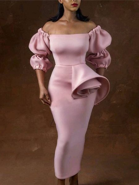 party dresses women off shoulder pink lantern sleeve midi elegant sheath big size celebrate dinner birthday evening bodycon 221123, White;black
party dresses women off shoulder pink lantern sleeve midi elegant sheath big size celebrate dinner birthday evening bodycon 221123, White;black