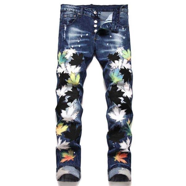 men badge rips stretch black jeans men's fashion slim fit washed motocycle denim pants panelled hip hop trousers, Blue
men badge rips stretch black jeans men's fashion slim fit washed motocycle denim pants panelled hip hop trousers, Blue